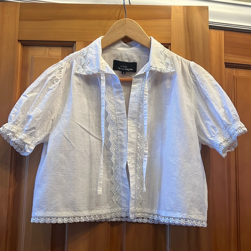 White Cotton Shirt Size S Tricot Comme des Garcons